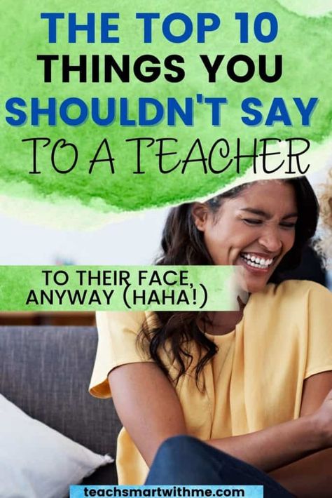 Have you heard some of these sayings that people use to tease teachers? You know, all the misconceptions and things you shouldn't say to a teacher [to their face, anyway?] Read these top 10...have a laugh and enjoy them in a light-hearted spirit. #teacherhumor #funny #bored #endoftermhumor #tgif #friday #sunday #weare #mean Jerk Quotes, Teacher List, Tgif Friday, Funny Motivation, Teacher Survival, Teacher Quotes Inspirational, Dr Seuss Quotes, Teaching Quotes, Student Humor