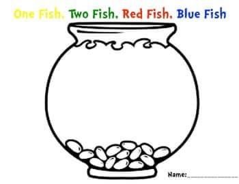 Fish Bowl Template, Bowl Template, 1 Fish 2 Fish, Read Across America Week, Red Fish Blue Fish, Read Across America, One Fish Two Fish, Two Fish, One Fish