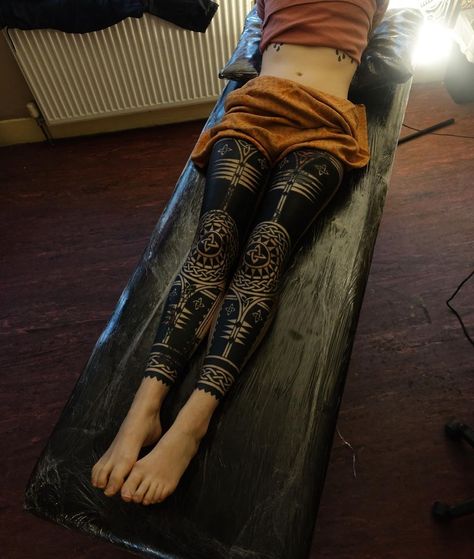 Treubhan on Instagram: “Progress on my friend @tats_by_hats Celtic inspired legs. For bookings and enquiry’s please visit my website. Thanks for looking 🍀✌️…” Celtic Leg Sleeve, Friend Tats, Celtic Sleeve Tattoos, Celtic Tattoo Symbols, Celtic Tattoo Designs, Celtic Knot Tattoo, Celtic Cross Tattoos, Sleeve Tattoo Ideas, Knot Tattoo