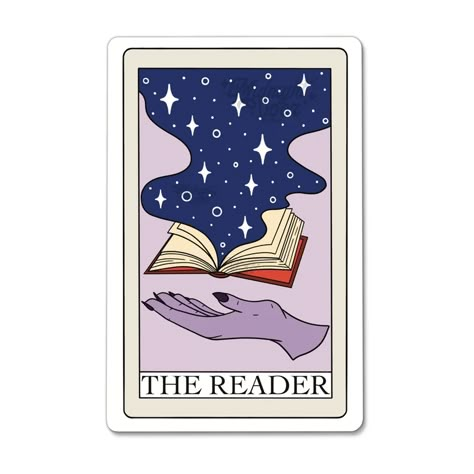 The Reader Tarot Card Vinyl Sticker Bookish Sticker Bookworm - Etsy França The Reader Tarot Card, Gifts For Librarians, Kindle Case, The Reader, Gifts For Bookworms, Aesthetic Stickers, Sticker Collection, Sticker Book, Printable Stickers