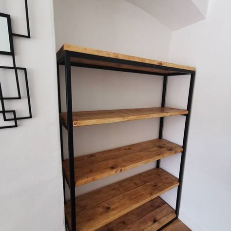 Really love what I got on @Etsy from WeldsCreations. #etsystar https://etsy.me/3hVwfxs Rustic Shelving, Bookcase Display, Regal Design, Bookshelves Diy, Rustic Shelves, Bookcase Shelves, Shelf Design, Metal Furniture, Handmade Furniture