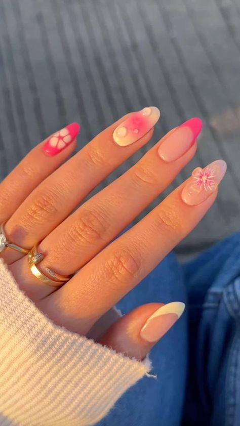 Sculpted Flower Nails, Vacation Nail Designs, Summer Vacation Nails, Cruise Nails, Beachy Nails, Summery Nails, Vacation Nails, Manicure Y Pedicure, Minimalist Nails