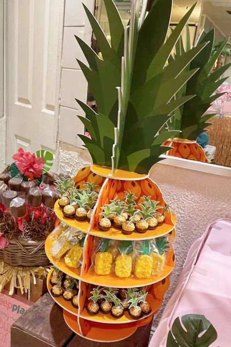 Luau Candy Bar, Hawaiian Theme Dessert Table Ideas, Hawaiian Baby Shower Theme Boy, Luau Dessert Table Ideas, Luau Candy Table Ideas, Aloha Baby Shower Ideas Boy, Island Theme Baby Shower Ideas, Aloha Baby Shower Cake, Luau Baby Shower Ideas Boys