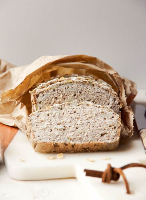 Oat & Buckwheat Bread | Nourished and Vibrant Multigrain Bread Recipe, Buckwheat Bread, Multi Grain Bread, Overnight Recipes, Multigrain Bread, Sandwich Bread Recipes, Seed Bread, Healthy Bread, Bread Bun