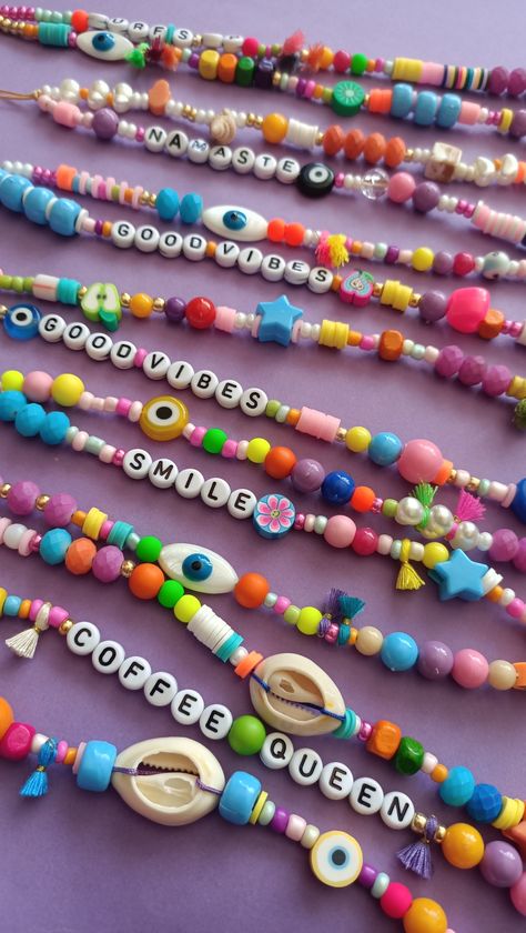 90s Beaded Jewelry, Beach Phone Charms, Phone Straps Beads Ideas, Diy Phone Chain, Wine Glass Charms Wedding, Eye Accessories, Bead Accessories, Y2k Phone, Jewelry Vendor