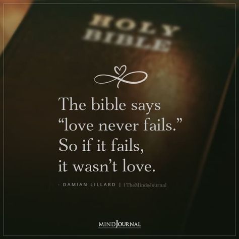 Love Never Fails, So If It Fails, It Wasn't Love - Damian Lillard Quotes Check more at https://shopp009.com/?p=5739 Love Never Fails So If It Fails, Love Fail Quotes, Fail Quotes, It Wasn't Love, Missing Quotes, Failed Relationship, Bible Says, Damian Lillard, Love Anniversary Quotes