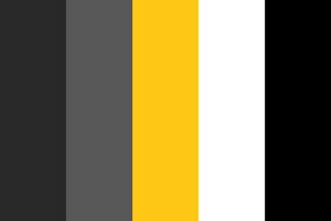 Gray and Yellow Color Palette Yellow Gray Black Color Palette, Black And Yellow Palette, Grey Yellow Color Palette, Yellow And Black Color Palette, Black And Yellow Branding, Black And Yellow Color Palette, Yellow Pallete Color, Black And White Colour Palette, Yellow Branding