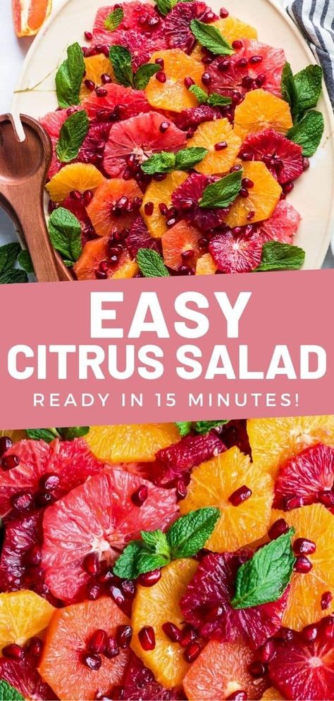 Citrus Salad Recipes, Citrus Fruit Salad, Pomegranate Dressing, Diet Diary, Citrus Recipes, Citrus Salad, Salad Pasta, Fruit Salad Recipes, Diet Vegetarian