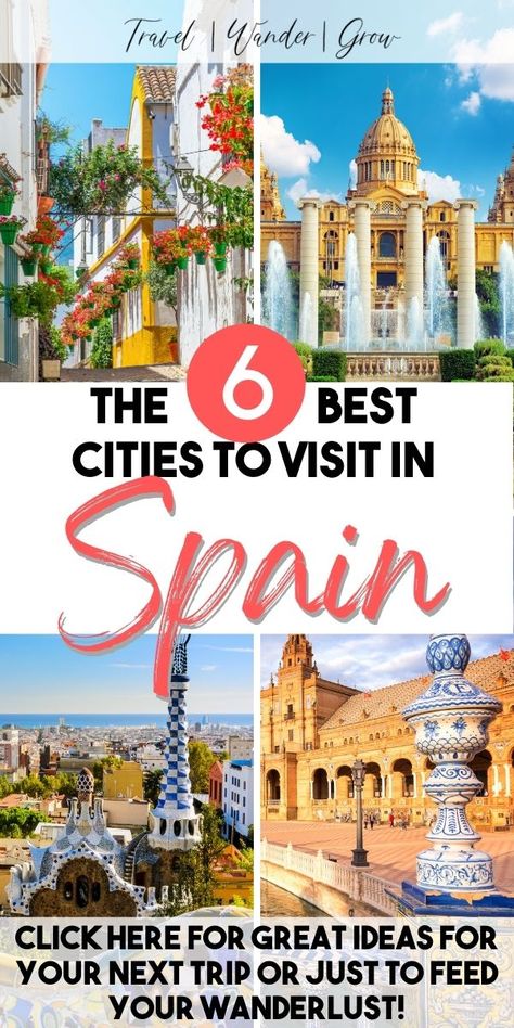 Places in Spain Best Cities In Spain, Places To Visit In Spain, Spain Travel Outfits, Cities In Spain, Backpacking Spain, Spain Itinerary, Spain Culture, Cities To Visit, Spain Travel Guide