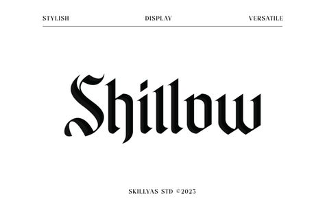 Shillow Font Free Download Tattoo Writing Fonts, Tattoo Generator, Victorian Fonts, Font Download Free, Font Bubble, Blackletter Font, Clean Fonts, Free Font Download, Free Commercial Fonts