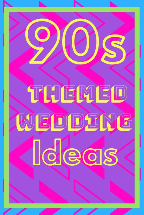 Our ideas for a #wedding with a #nineties theme! Wedding 90s Theme, 90s Wedding Reception, 90s Theme Wedding, 90s Theme Wedding Reception, 90s Themed Wedding, 90s Wedding Decor, 90s Wedding Theme, 90s Wedding Aesthetic, 90s Wedding