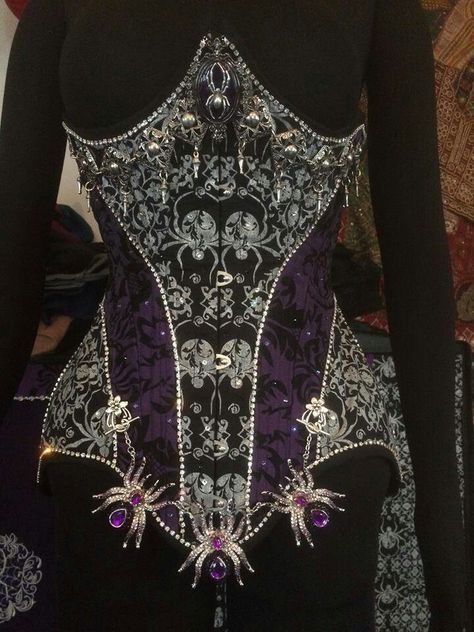 One off design Gothic Lace Corset With Boned Bodice, Luxury Fitted Gothic Bodice, Luxury Gothic Evening Corset, Gothic Underbust Velvet Corset, Alexander Mcqueen Spine Corset, Evil Queens, Evil Queen, Flapper Dress, Fashion Inspo