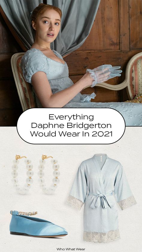 Here's everything Daphne Bridgerton would wear in 2021. Daphne Bridgerton Outfit, Daphne Bridgerton Costume, Daphne Bridgerton Outfit Ideas, Jane Austen Outfits Modern, Daphne Bridgerton Inspired Outfit, Bridgeton Inspired Outfits, Bridgestone Inspired Dresses, Daphne Dresses Bridgerton, Bridgerton Daphne Dresses