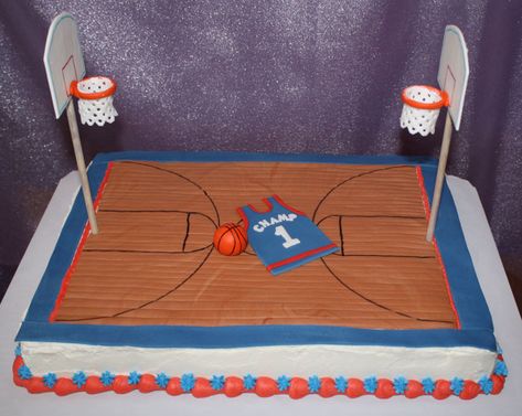 Basketball Court Cake, Cake Basketball, Birthday Cake Girls Teenager, Basketball Cakes, Basketball Birthday Cake, Basketball Cookies, Basketball Baby Shower, Sports Themed Cakes, Basketball Cake