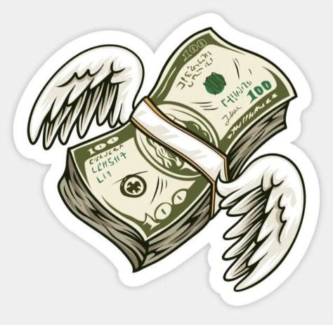 Money With Wings, Phone Cover Stickers, Alcohol Pictures, Stickers Animals, Weird Stickers, Money Stickers, Sticker Tattoo, Stickers Anime, Anime Sticker