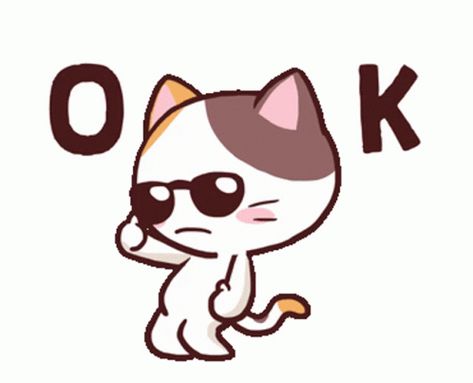 Meong Cat GIF - Meong Cat - Discover & Share GIFs Ok Gif, Good Luck Gif, Dancing Animals, Dancing Gif, Cute Cartoon Images, Cute Cat Gif, Cartoon Gifs, Line Sticker, Girl Stickers