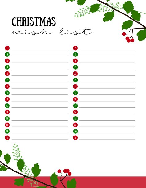 Christmas List Printable, Christmas Wish List Template, Preppy Christmas List, Christmas List Template, Wishlist Template, Christmas Checklist, Diy Diary, Christmas To Do List, Christmas Shopping List