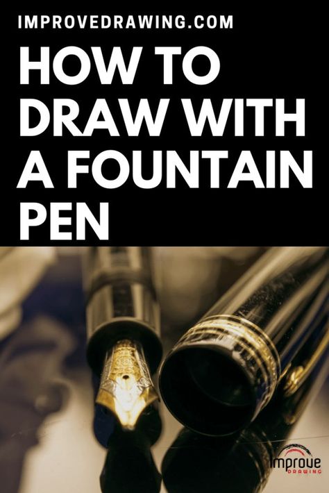 How To Draw With A Fountain Pen – Improve Drawing Ab Drawing, Best Art Books, Fountain Pen Drawing, Drawing 101, Improve Drawings, Artist Tools, Ink Techniques, Calligraphy Writing, Want To Draw