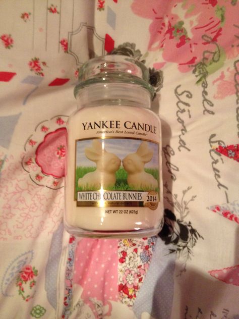 Yankee Candle White Chocolate Bunnies. Limited Edition Easter 2014 Spam Idea, Candle Making Tutorial, Pretty Candles, Smelling Candles, Candle Obsession, Best Smelling Candles, Chocolate Bunnies, Pretty Candle, Yankee Candles