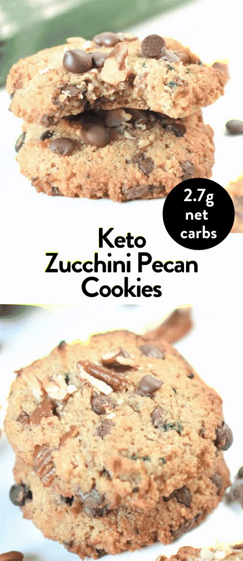 Zucchini Cookie Recipes, Zucchini Chocolate Chip Cookies, Keto Carbs, Zucchini Cookies, Zucchini Chocolate, Keto Zucchini, Keto Baking, Dessert Board, Keto Cookie Recipes