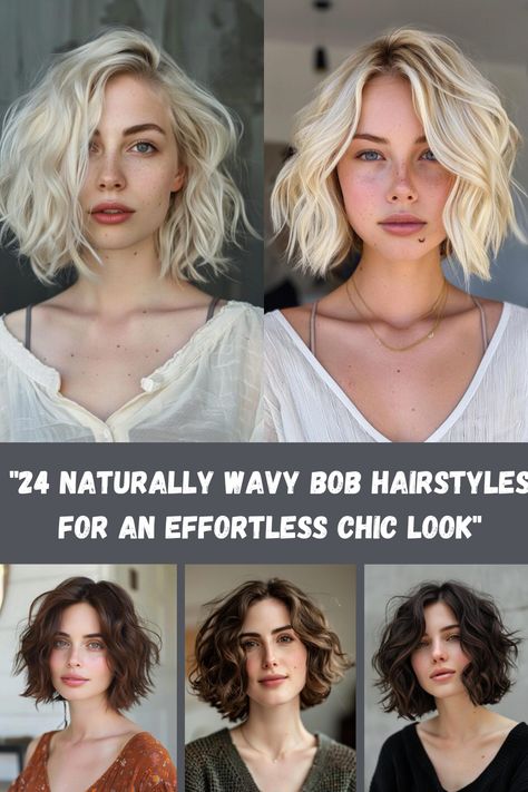 Embrace your natural waves with these 24 effortlessly chic bob hairstyles. Whether your hair is naturally curly or you want to create soft waves, these bobs are all about embracing texture and achieving a relaxed, undone look. From beachy waves to tousled curls, these styles are perfect for those who want a low-maintenance yet stylish hairstyle. With the right cut and products, you can easily achieve a trendy look that’s both casual and elegant. How To Style Beach Waves, Textured Blonde Bob, How To Style A Wavy Bob, Bob Haircut For Curly Hair, Long Bob Wavy Hair, Naturally Wavy Bob, Undone Bob, Natural Wavy Bob, Beachy Waves Short Hair