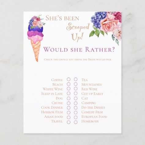 Scooped Up Ice Cream Floral Bridal Shower Fun Game Bridal Shower Advice, Magenta Wedding, Wedding Advice Cards, Ice Cream Theme, Advice Cards, Floral Bridal Shower, Wedding Advice, Kids Stationery, Free Birthday Invitations