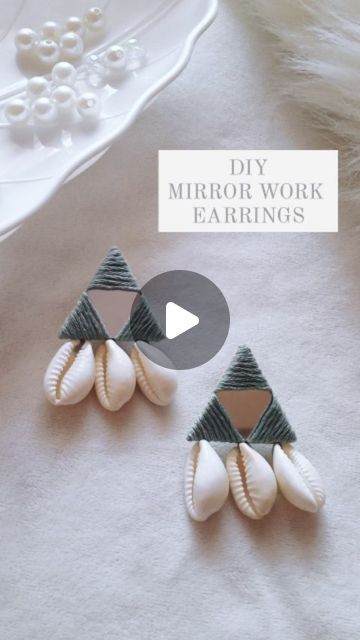 Mirror Earrings Handmade, Mirror Earrings, Instagram Diy, Diy Mirror, Shell Earrings, Handmade With Love, Diy Earrings, Diy Jewelry, With Love