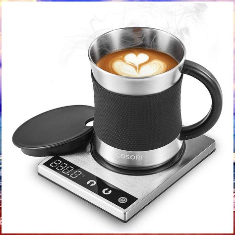 COSORI Coffee Mug Warmer & Mug Set, Beverage Cup Warmer for Desk Home Office Use, Coffee gifts, Electric 24 Watt, Touch Tech Mug Heater, Mothers Day Gifts From Preschoolers, Mothers Day Gifts From Toddlers, Mothers Day Gifts Preschool, Fragrance Hacks, Kids Mothers Day Gifts, Technology Kitchen, Coffee Gadgets, Mothers Day Gifts From Kids