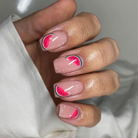 Spring Nail 2023, Nail Ideas Spring, Summer Nail Design Ideas, Spring Nail Design, Nail Spring, Beautiful Dawn, Neon Green Nails, Watermelon Nails, Pretty Nail Colors