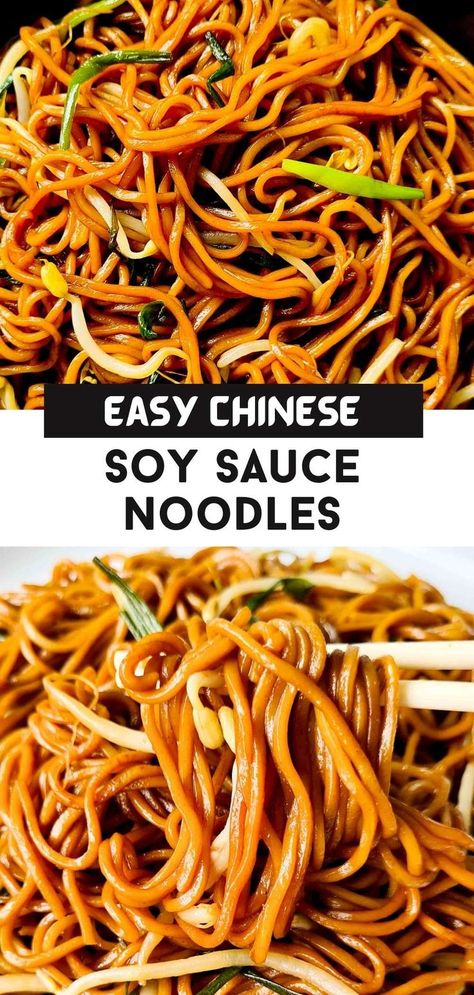 Simple, easy and super yum 15 minute noodles! These Cantonese soy sauce noodle stir fry (chow mein) are often served as a side dish (similar to fried rice), accompanied by various meat, vegetable dishes and dim sum dishes. Stir Fry Noodle Sauce, Chow Mein Sauce Recipe, Egg Noodle Stir Fry, Easy Chow Mein Recipe, Noddle Recipes, Vegan Chow Mein, Soy Sauce Noodles, Stir Fry Noodles Recipe, Chinese Noodle Recipes