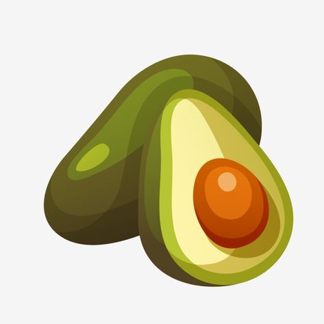 Avocado Drawing, Avocado Illustration, Cartoon Avocado, Avocado Cartoon, Fruit Png, Avocado Art, الفن الرقمي, Fruit Logo, Fruit Vector