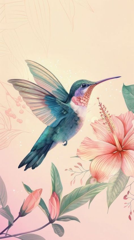 Wallpaper hummingbirds drawing animal sketch. | premium image by rawpixel.com / nun Katniss Wallpaper, Hummingbirds Drawing, Hummingbird Wallpaper, Hummingbird Drawing, Watercolor Wallpaper Iphone, Animal Sketch, Watercolor Hummingbird, Tropical Painting, Hummingbird Art