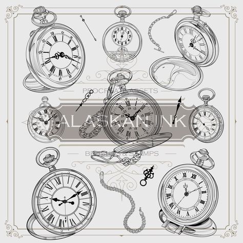 50 Watch Pocket Procreate Tattoo Brushes to create realistic timepiece tattoos on your iPad. #procreate #ipad #tattoo . #2_Pocket_Watch_Tattoo_Design #Pocket_Watch_Drawing_Sketches #Hand_Watch_Drawing #Pocket_Watch_Stencil 2 Pocket Watch Tattoo Design, Pocket Watch Drawing Sketches, Pocket Watch Stencil, Pocket Watch Tattoo Stencil, Builder Tattoo, Pocket Watch Drawing, Procreate Tattoo Brushes, Time Is Gold, Mini Arts