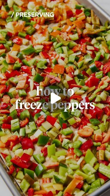 Kaleb Wyse on Instagram: "I usually have way too many peppers on hand at the end of the summer season. Whether you grow them or buy them, here’s how to prepare ahead for quicker meals by freezing peppers." Freezing Roasted Peppers, Roasted Peppers And Onions, Peppers Garden, Kaleb Wyse, Freezing Peppers, Canned Foods, Garden Vegetables, Roasted Peppers, Peppers And Onions