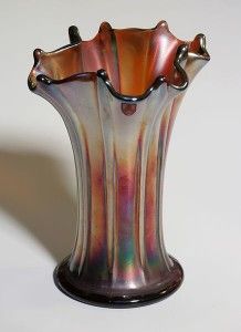 Carnival Glass, Photo by Dave Pape. Learn more about it here: http://www.causeafrockus.com/2013/12/carnival-glass-everything-want-know/ History Tips, Carnival Glassware, Fenton Glassware, Fenton Milk Glass, Carnival Glass Bowls, Antique Perfume Bottles, Pickle Jars, Vintage Carnival, Vaseline Glass