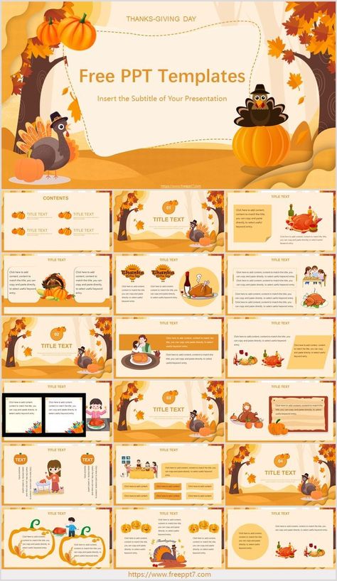 Cartoon style thanksgiving PowerPoint Templat Relief Teaching Ideas, School Powerpoint Templates, Cute Powerpoint Templates, Theme Powerpoint, Ppt Themes, Ppt Template Design, Free Ppt Template, Presentation Slides Design, Powerpoint Slide Designs