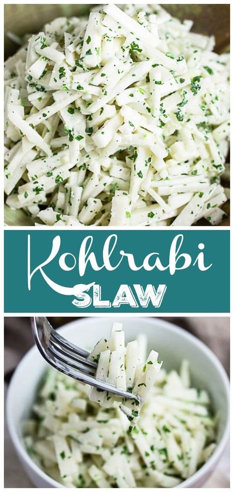 Atkins Salads, Salad Platters, Jalapeno Dressing, Kohlrabi Slaw, Kohlrabi Recipes, Healty Dinner, Fantastic Recipes, Sides Recipes, Homemade Coleslaw