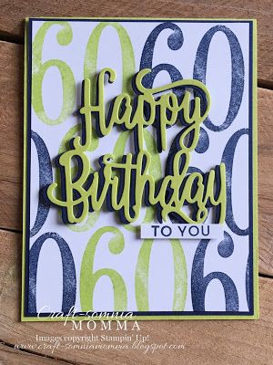 Craft-somnia Momma: 2017 Birthday Gifts For Adult Brother, Diy Cards For Birthday, Masculine Birthday Cards Handmade, Make Birthday Cards, Birthday Gorgeous, Birthday Card Craft, 60th Birthday Cards, Homemade Birthday Cards, Masculine Birthday Cards