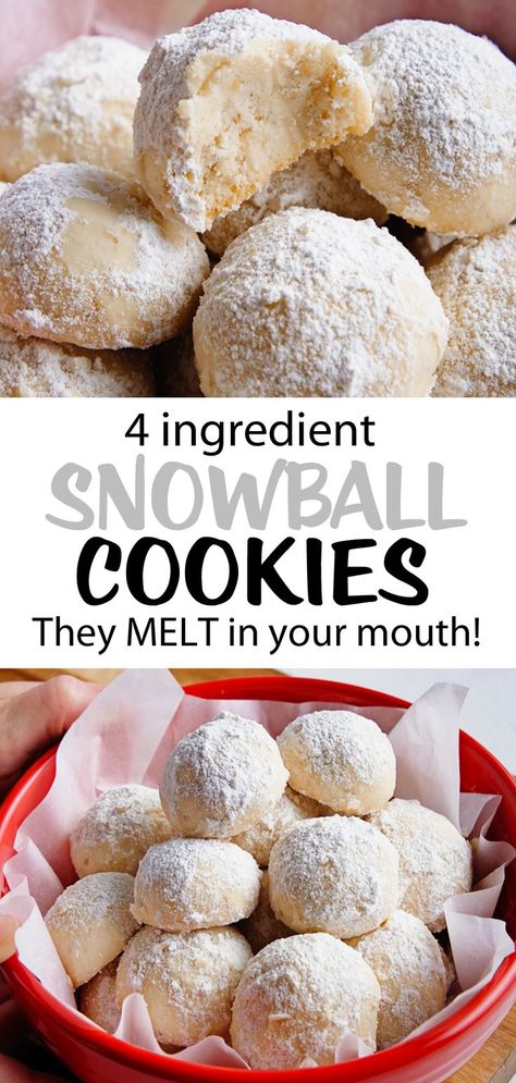 If you make just one holiday or Christmas cookie this year, these soft homemade snowball cookies are absolutely the recipe to try! #cookies #snowball #cookierecipes #Christmas #Christmascookies #snowballs #snowballcookies #holidaycookies #holidayrecipes #Christmasrecipes #vegan #vegancookies Snowball Cookies Recipe, Ella Vegan, Snowball Cookie, Ball Cookies, Healthy Peanut Butter Cookies, Cookie Recipes Holiday, Snowball Cookie Recipe, Chocolate Covered Katie, Christmas Cookie Recipes Holiday