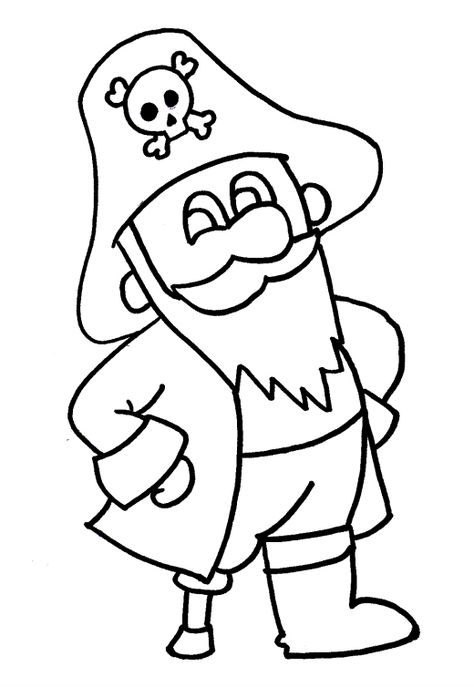 Pirate Coloring Pages Pirate Quilt, Pirate Pictures, Pirate Coloring Pages, Pirate Crafts, Easy Drawings For Beginners, Pirate Kids, Pirate Day, Easy Drawings For Kids, Coloring Pages For Boys