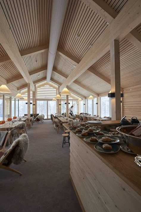 Gallery of Varden Ski Restaurant / Nordic Office of Architecture - 28 Ski Restaurant, Alaska Hotel, Nordic Cafe, Mountain Restaurant, Scandinavian Restaurant, Barn Cafe, Ski Dubai, Mead Hall, Nordic Office