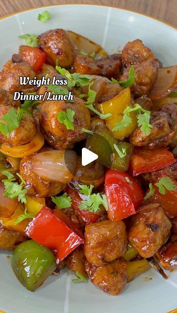 Arti Sahani | Learn Lively on Instagram: "Elevate your weight loss journey with this high-protein Soya Chunks Manchurian! 🌟 Packed with protein and flavor, this recipe skips the deep frying, maida, and cornflour for a healthier twist. Dive into a guilt-free, delicious meal!  Follow @learnlively for more :)  No Repost Allow!  #HighProtein #WeightLossJourney #HealthyEating #CleanEating #HealthyRecipes #ProteinPacked #FitnessFood #MealPrep #WeightLossRecipes #HealthyLifestyle #NutritiousAndDelicious #LowCalorie #FitFoodie #HealthyMeals #guiltfreeeats #soyachunks #manchurian #soyamanchurian #chinesefood #chillipaneer" Soya Protein Recipes, Soya Recipes Healthy, Soya Chunks Manchurian Recipe, Soya Chunks Recipe For Diet, Soya Manchurian Recipe, Soya Recipes Vegetarian, Soya Chunks Recipe Healthy, Manchurian Recipe Vegetarian, Soya Chunks Recipe