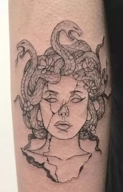 Medusa Tattoos: Meanings, Tattoo Designs & Artists Medusa Tattoos, Medusa Tattoo Design, Band Tattoos, Statue Tattoo, Medusa Tattoo, Dope Tattoos For Women, Stylist Tattoos, Tattoo Portfolio, Dream Tattoos