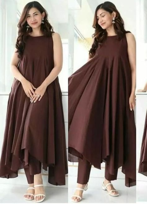 Simple Frock Design, Stylish Kurtis Design, Gown Party Wear, Long Gown Design, Simple Frocks, Kurta Pant Set, Simple Kurta Designs, Simple Gowns, Simple Kurti Designs