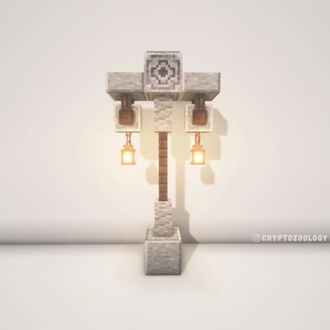 Minecraft Street Lamp, Minecraft Lamp Post, Lamp Post Design, Minecraft Exterior, Minecraft Lamp, Minecraft Building Blueprints, Minecraft Steampunk, Chinese Light, Minecraft Things