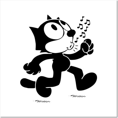 felix the cat walking -- Choose from our vast selection of art prints and posters to match with your desired size to make the perfect print or poster. Pick your favorite: Movies, TV Shows, Art, and so much more! Available in mini, small, medium, large, and extra-large depending on the design. For men, women, and children. Perfect for decoration. White Cartoon, Felix The Cat, Felix The Cats, Word Art, Cartoon Characters, Graffiti, Flash, Tattoo Ideas, Cricut