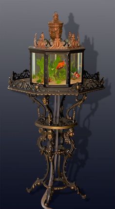 Victorian Conservatory, Wardian Case, Amazing Aquariums, Aquarium Design, Victorian Furniture, Victorian Decor, Fish Bowl, Design Living Room, Goldfish