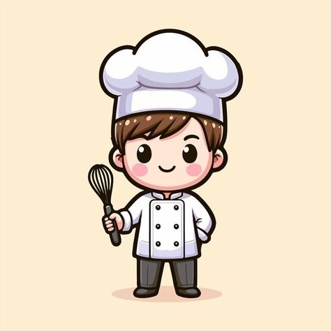 Arifinzainal1728 | Freepik Chef Drawing, Cooking Cute Cartoon, Chef Cartoon, Cute Chef Cartoon, Chef Pictures Cartoon, Chicken Chef Cartoon, Chef Vector, Chef Vector Illustration, Cartoon Chef