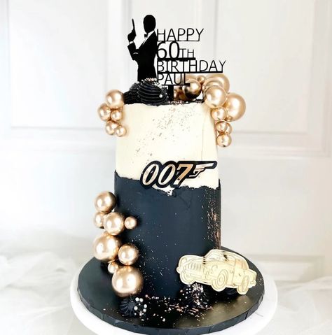 Personalised James Bond Cake Topper by TopCharmStamp on Etsy James Bond Cake Ideas, James Bond Birthday Cake, 007 Cake, James Bond Cake, James Bond Car, 007 Party, Bond Party, Star Wars Cake Toppers, James Bond Party