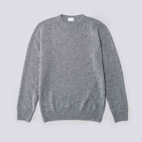 The Asket Dark Grey Cashmere Sweater Grey Cashmere Sweater, Gray Cashmere Sweater, Men's Knitwear, Grey Knit Sweater, Knitwear Men, Men's Knit, Autumn Outfit, Cashmere Wool, Sweater Making